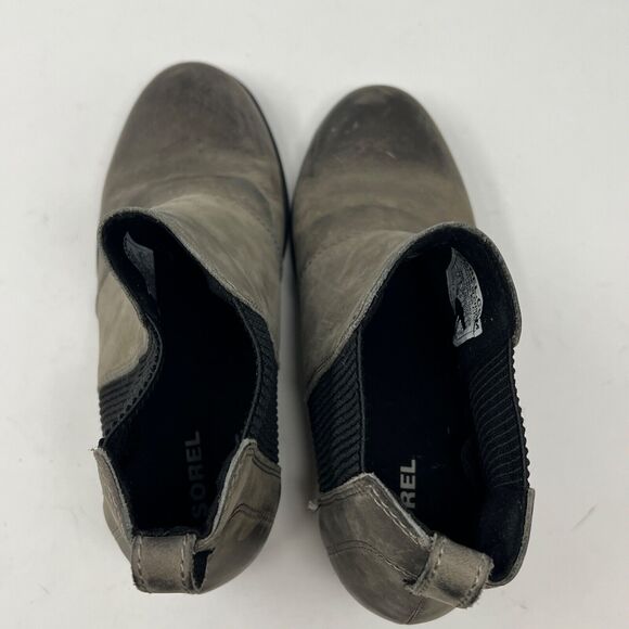 Sorel Green Joan Of Arctic NL3022-052 Leather Ankle Booties Boots Women's Sz 7.5 - Picture 6 of 9